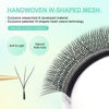 Picture of NAGARAKU WW Eyelash Extensions Supplies Double W lash Premade Fans 6D Russian Volume Faux Mink Matte Black 12 rows Cluster Pre Fanned Wispies Crisscross Clover False Lashes(0.07mm D curl 8-12mm Mix)