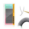 Picture of NAGARAKU YY Eyelash Extensions Supplies Y Shape Lash Premade 4D Easy Fan Russian Volume Cluster Faux Mink Matte 12 rows pre Fanned Wispies Crisscross Eye Lashes(0.07mm LU curl 11mm)