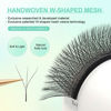 Picture of NAGARAKU W Shape Eyelash Extension 3D Volume Cluster Premade Fans Eye Lashes Faux Mink Matte Black Easy Fanning False Eyelashes (0.05mm C curl 14mm)