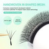 Picture of NAGARAKU Double Tips 4D W Eyelash Extensions Supplies Thick w lash 0.07mm D curl 11mm Premade Fans Russian Volume Faux Mink Matte 12 rows Cluster pre Fanned Eye Lashes