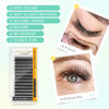 Picture of NAGARAKU W Shape Eyelash Extension 3D Volume Cluster Premade Fans Eye Lashes Faux Mink Matte Black Easy Fanning False Eyelashes (0.05mm C curl 10mm)