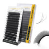 Picture of NAGARAKU W Shape Eyelash Extension 3D Volume Cluster Premade Fans Eye Lashes Faux Mink Matte Black Easy Fanning False Eyelashes (0.05mm C curl 12mm)