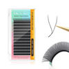 Picture of NAGARAKU YY Eyelash Extensions Supplies Y Shape Lash Premade 4D Easy Fan Russian Volume Cluster Faux Mink Matte 12 rows pre Fanned Wispies Crisscross Eye Lashes(0.07mm LU curl 15mm)