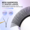 Picture of NAGARAKU 3 Tips Triple yyy Eyelash Extensions Supplies Y Lash 6D Easy Fan Russian Volume Crisscross Eyelashes Handwoven Y Shaped Mesh Wispy Clusters 12 Rows Eye Lashes Black -0.07L (8-12mm) Mix