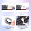 Picture of NAGARAKU 3 Tips Triple yyy Eyelash Extensions Supplies Y Lash 6D Easy Fan Russian Volume Crisscross Eyelashes Handwoven Y Shaped Mesh Wispy Clusters 12 Rows Eye Lashes Black -0.07L (8-15mm) Mix