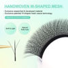 Picture of NAGARAKU Eyelash Extensions Cluster 3D W Shape Triple-core Volume Lashes Hand Woven Long Stem 0.07mm C Curl 13mm Matte Black Premade Fans Triple Tips False Eye Lash Extension