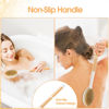 Picture of Backski Body Scrubber Anti Slip for Shower,Shower Brush Long Handle with Stiff and Soft Bristles,Body Wash Exfoliating Back Scrubber for Bath or Dry Brushing Body Brush(Orange)