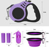 Picture of LIEVUIKEN Retractable Dog Leash Automatic Telescopic Tractor Dog Tape, Pet Tape 10/16 FT Durable and Convenient, with Folding Bowl, Dispenser, Rubbish Bags, Suitable for Small and Medium Dogs