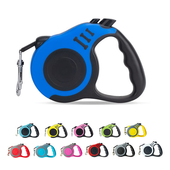 Picture of LIEVUIKEN Retractable Dog Leash Automatic Telescopic Tractor Dog Tape, Pet Tape 10/16 FT Durable and Convenient, with Folding Bowl, Dispenser, Rubbish Bags, Suitable for Small and Medium Dogs