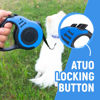 Picture of LIEVUIKEN Retractable Dog Leash Automatic Telescopic Tractor Dog Tape, Pet Tape 10/16 FT Durable and Convenient, with Folding Bowl, Dispenser, Rubbish Bags, Suitable for Small and Medium Dogs