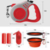 Picture of LIEVUIKEN Retractable Dog Leash Automatic Telescopic Tractor Dog Tape, Pet Tape 10/16 FT Durable and Convenient, with Folding Bowl, Dispenser, Rubbish Bags, Suitable for Small and Medium Dogs