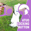 Picture of LIEVUIKEN Retractable Dog Leash Automatic Telescopic Tractor Dog Tape, Pet Tape 10/16 FT Durable and Convenient, with Folding Bowl, Dispenser, Rubbish Bags, Suitable for Small and Medium Dogs