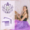 Picture of Didder Purple Tiara Crown Headband Princess Crowns for Women Girls with Combs Princess Tiaras for Little Girls Bridal Wedding Prom Birthday Party Halloween Princess Costume Crown