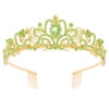 Picture of Didder Gold Green Rhinestone Princess Tiaras and Crowns for Women and Girls Birthday Tiara Crown Halloween Costume Party Wedding Prom Headpiece