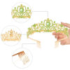 Picture of Didder Gold Green Rhinestone Princess Tiaras and Crowns for Women and Girls Birthday Tiara Crown Halloween Costume Party Wedding Prom Headpiece