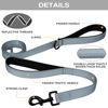 Picture of Joytale Dog Leash Heavy Duty for Large Dogs That Pull, Double Handle Dog Leash for Traffic Control, Double-Sided Reflective Leash for Night Safety, Dog Leash for Large Medium Dogs, 4FT, Gray