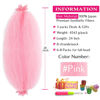 Picture of Afro Twist Hair 24 Inch 3 Packs, Springy Afro Twist Hair Pre Fluffed Spring Twist Hair Pre Stretched Wrapping Hair for Soft Locs Hair Extensions (24 Inch (Pack of 3), Pink#)