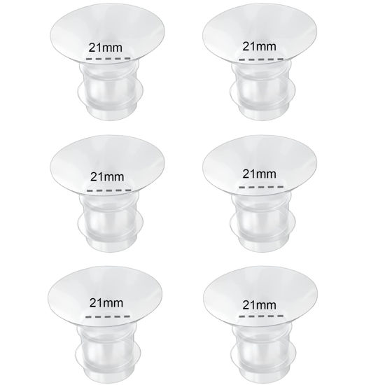 Picture of Flange Inserts 21mm 6PC,Compatible with Momcozy S12 Pro/S9 Pro/S12/S9 Wearable Breastpump Cup,Suitable for Medela/Spectra/Elvie/Willow/TSRETE 24mm Shields/Flanges,Reduce 24mm Tunnel Down to 21mm,6pcs