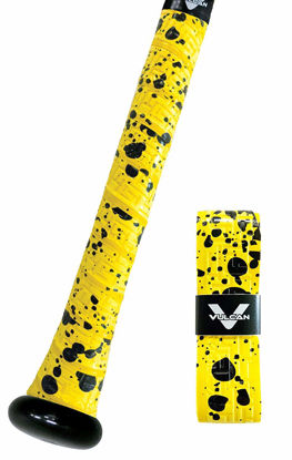 Picture of Vulcan | 1.00mm Bat Grip | Baseball/Softball | Yellow Splatter