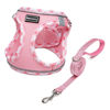 Picture of Mercano Soft Mesh Dog Harness and Leash Set, No-Chock Step-in Reflective Breathable Lightweight Easy Walk Escape Proof Vest Harnesses with Safety Buckle for Small Medium Dogs, Cats (Pink, XS)