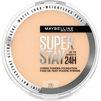 Picture of Maybelline Super Stay Up to 24HR Hybrid Powder-Foundation, Medium-to-Full Coverage Makeup, Matte Finish, 220, 1 Count