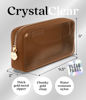 Picture of Embla Clear Cosmetic Bag Makeup Bag, Clear Zipper Pouch Cosmetics Bags Cute Womens Make Up Pouches, Clear Toiletry Travel Bag Tote, Preppy Purse Cosmetic Organizer Small Large Makeup Bags, Chocolate