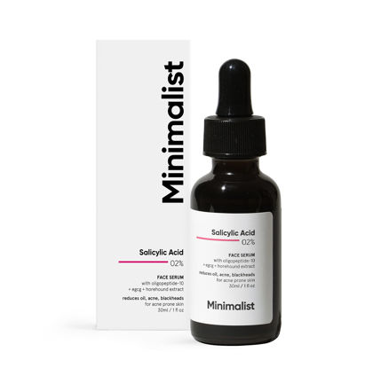 Picture of Minimalist 2% Salicylic Acid Serum For Acne, Blackhead & Open Pores | Reduces Excess Oil & Bumpy Texture | BHA Liquid Exfoliant for Acne Prone & Oily Skin | For Women & Men | 1 Fl Oz/30ml