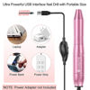 Picture of COSITTE Electric Nail Drill,USB Electric Nail Drill Machine for Acrylic Nail Kit,Portable Electric Nail File Polishing Tool Manicure Pedicure Kit Efile Nail Supplies for Home Salon,Pink