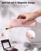 Picture of FERYES Large Travel Makeup Brush Holder, Magnetic Anti-fall Out Silicon Portable Cosmetic Face Brushes Holder, Soft and Sleek Makeup Tools Organizer for Travel- (8.27 * 2.36 * 1.57)