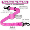 Picture of COOYOO Dog Seat Belt,3 Piece Set Retractable Dog Car Adjustable Seatbelts for Vehicle Nylon Pet Safety Heavy Duty & Elastic & Durable Car Harness for Dogs
