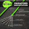 Picture of TECEUM Paracord Type III 550 Neon Green - 100 ft - 4mm - Tactical Rope MIL-SPEC - Outdoor para Cord - Camping Hiking Fishing Gear - EDC Parachute Cord -Strong Survival Rope 462