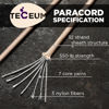 Picture of TECEUM Paracord Type III 550 Beige - 100 ft - 4mm - Tactical Rope MIL-SPEC - Outdoor para Cord - Camping Hiking Fishing Gear - EDC Parachute Cord - Strong Survival Rope 366