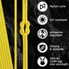 Picture of TECEUM Paracord Type III 550 Yellow Pastel - 100 ft - 4mm - Tactical Rope MIL-SPEC - Outdoor para Cord - Camping Hiking Fishing Gear - EDC Parachute Cord -Strong Survival Rope 419