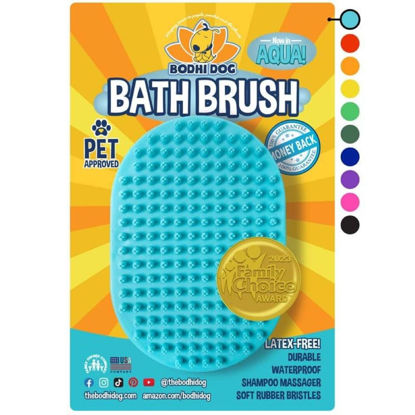 Picture of Bodhi Dog Shampoo Brush | Pet Shower & Bath Supplies for Cats & Dogs | Dog Bath Brush for Dog Grooming | Long & Short Hair Dog Scrubber for Bath | Professional Quality Dog Wash Brush