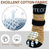 Picture of PUPTECK Anti-Slip Dog Socks with Double Sides Grips for Small Medium Large Dogs Hardwood Floors Prevents Licking, Dog Shoes for Hot Pavement Traction Control Paw Protector for Senior Dogs, Khaki L