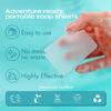 Picture of FOMIN - Antibacterial Paper Soap Sheets for Hand Washing - (300 Sheets) Lavender Portable Travel Soap Sheets, Dissolvable Camping Mini Soap, Portable Hand Soap Sheets