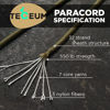 Picture of TECEUM Paracord Type III 550 Coyote Brown - 100 ft - 4mm - Tactical Rope MIL-SPEC - Outdoor para Cord - Camping Hiking Fishing Gear - EDC Parachute Cord -Strong Survival Rope 012 nw