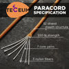 Picture of TECEUM Paracord Type III 550 Apricot - 50 ft - 4mm - Tactical Rope MIL-SPEC - Outdoor para Cord -Camping Hiking Fishing Gear and Equipment - EDC Parachute Cord - Strong Survival Rope 085