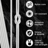 Picture of TECEUM Paracord Type III 550 White - 50 ft - 4mm - Tactical Rope MIL-SPEC - Outdoor para Cord - Camping Hiking Fishing Gear - EDC Parachute Cord - Strong Survival Rope 007
