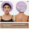 Picture of HAT HUT Satin Bonnet Silk Bonnet Sleep Cap for Women Hair Bonnet for Curly Natural Hair Sleeping Adjustable Wide Band Double Layer (LILAC)