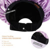 Picture of HAT HUT Satin Bonnet Silk Bonnet Sleep Cap for Women Hair Bonnet for Curly Natural Hair Sleeping Adjustable Wide Band Double Layer (LILAC)