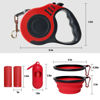 Picture of LIEVUIKEN Retractable Dog Leash Automatic Telescopic Tractor Dog Tape, Pet Tape 10/16 FT Durable and Convenient, with Folding Bowl, Dispenser, Rubbish Bags, Suitable for Small and Medium Dogs