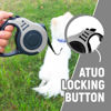Picture of LIEVUIKEN Retractable Dog Leash Automatic Telescopic Tractor Dog Tape, Pet Tape 10/16 FT Durable and Convenient, with Folding Bowl, Dispenser, Rubbish Bags, Suitable for Small and Medium Dogs