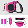 Picture of LIEVUIKEN Retractable Dog Leash Automatic Telescopic Tractor Dog Tape, Pet Tape 10/16 FT Durable and Convenient, with Folding Bowl, Dispenser, Rubbish Bags, Suitable for Small and Medium Dogs