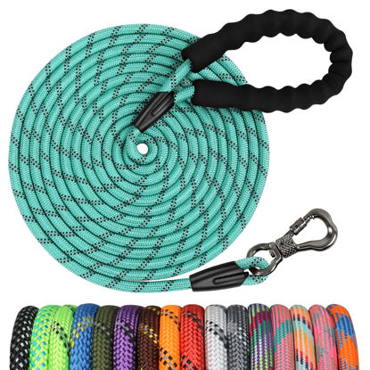 Picture of NTR 8FT Heavy Duty Dog Leash, Pink Rope Dog Leash with Swivel Lockable Hook and Comfortable Padded Handle, Cat Puppy Leash Lead for Small Medium Large Dogs Training, Playing, Camping,or Backyard