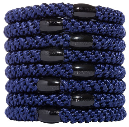 Picture of L. Erickson Grab & Go Pony - Navy Blue - 8 Pack Ponytail Holder Hair Ties