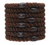 Picture of L. Erickson U.S.A. Hair Ties, Coffee Brown, 8 Count - Grab & Go Ponytail Holders - No Damage Hair Bands for Women - Hair Accessories