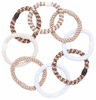 Picture of L. Erickson U.S.A. Hair Ties, 8 Count - Grab & Go Ponytail Holders - White Chocolate - Hair Ties No Damage - Beige, White, Brown Color - Set of 8 Hair Accessories for Women