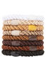 Picture of L. Erickson U.S.A. Grab & Go Pony Hair Ponytail Holders, 8 Pack - Camelback - Hair Ties No Damage - Neutral Brown Color Hair Bands for Women