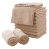 Picture of MOONQUEEN Microfiber Facial Cloths Fast Drying Washcloth 12 Pack - Premium Soft Makeup Remover Cloths - Brown